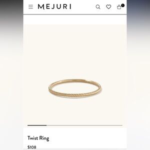Mejuri 14k Gold Twist Ring